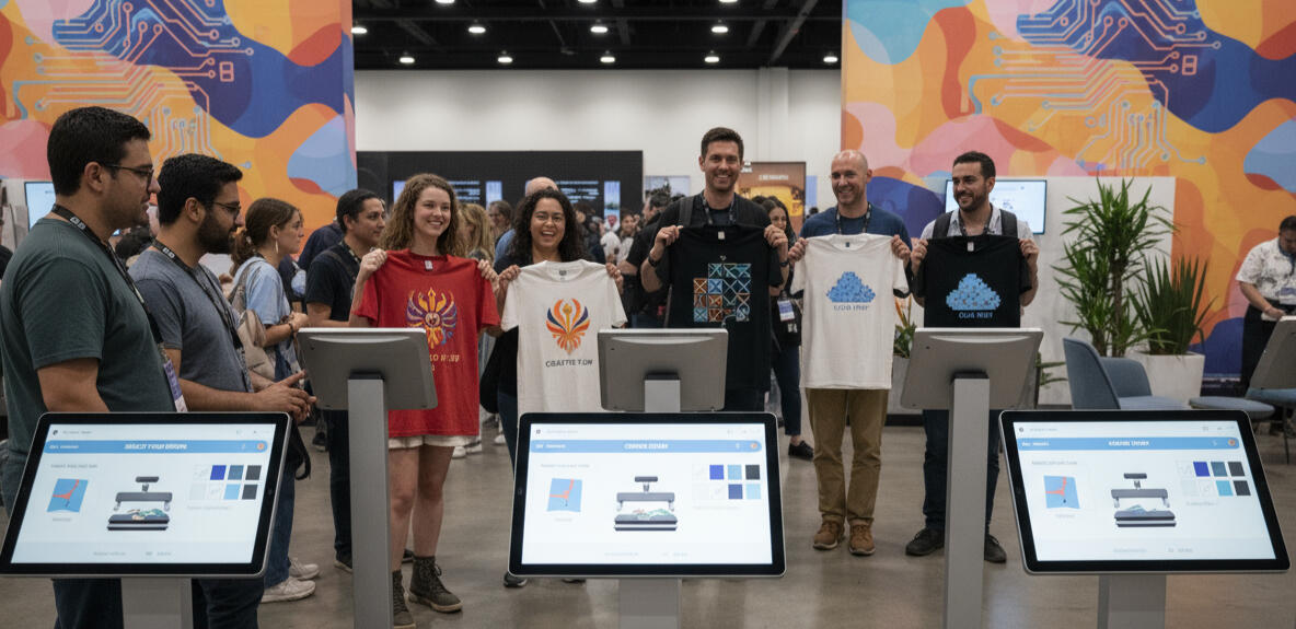 From company parties and conferences to large-scale activations, our team handles everything, printing, packaging, and presentation, so your guests can focus on having fun and walking away with something they’ll actually want to wear.