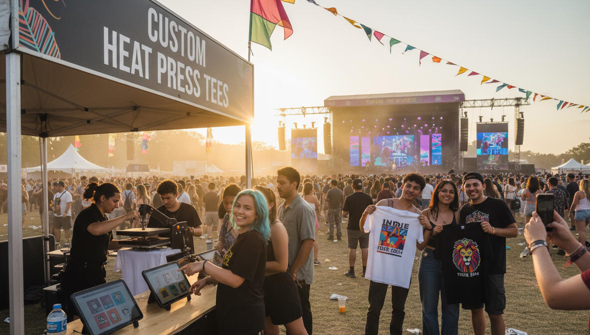 Concerts &amp; Music Venues Turn up the energy with live customization that amplifies the vibe. At Customizashion, we bring on-site printing and design stations straight to your concert, tour stop, or music venue.